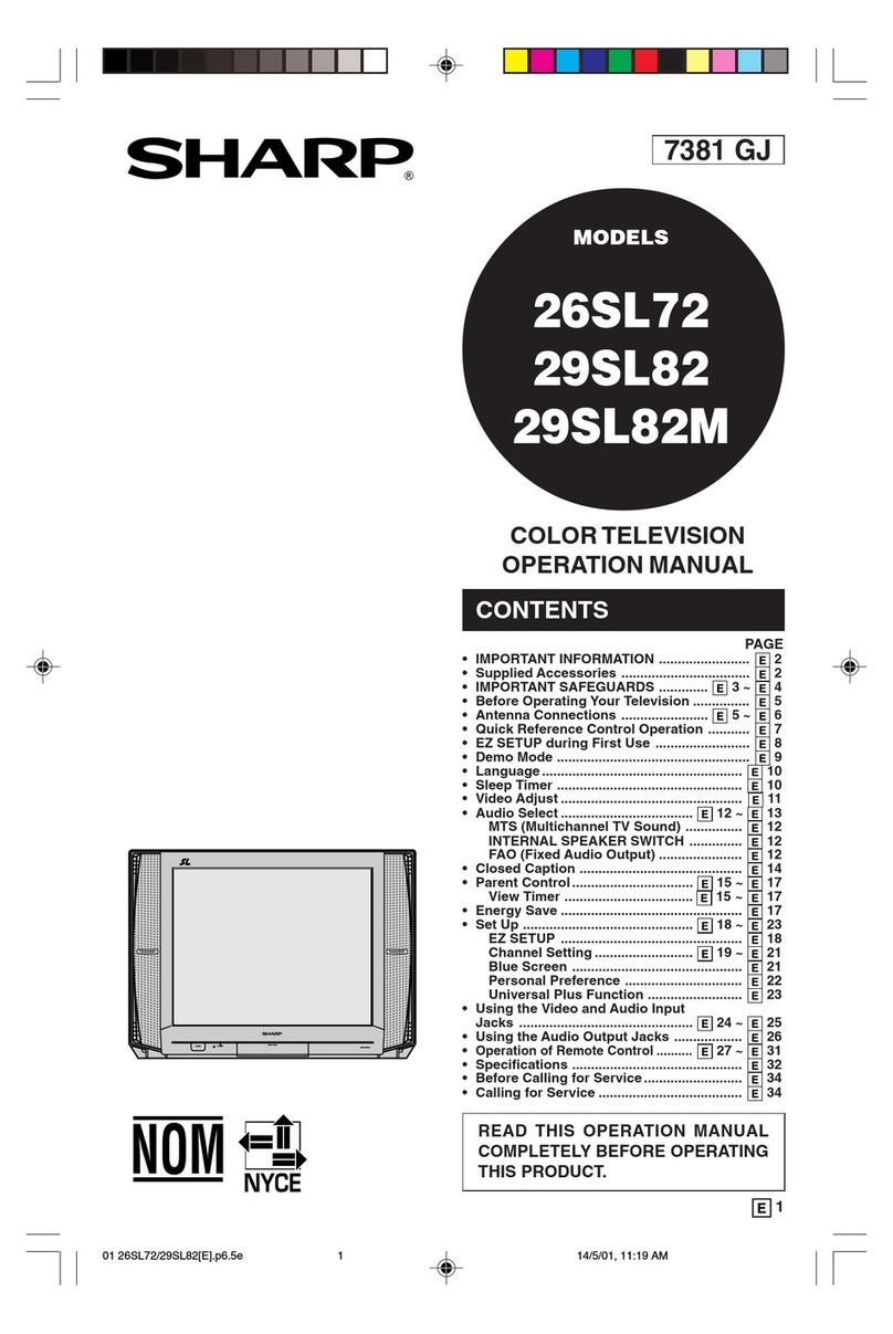 Sharp 26SL72 User manual Sharp 26SL72 User manual