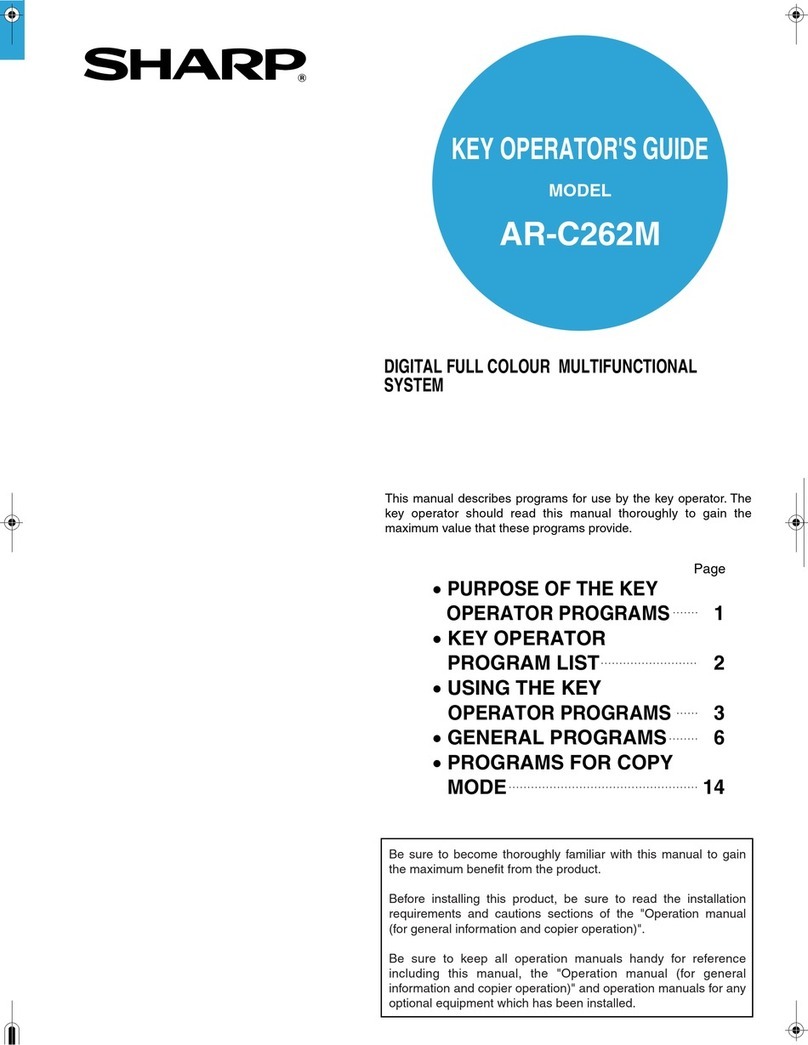 Sharp AR-C262M Key Key operator's guide