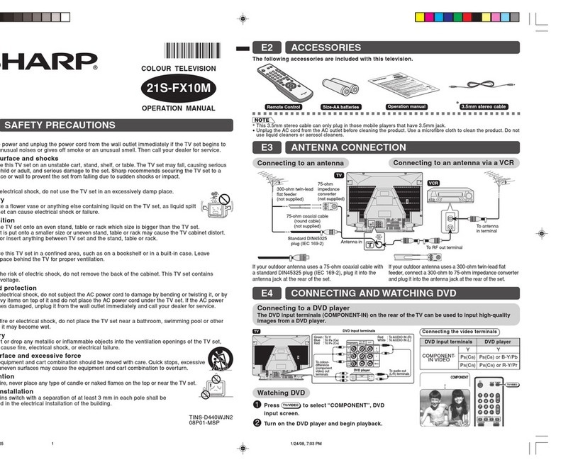 Sharp 21S-FX10M User manual Sharp 21S-FX10M User manual