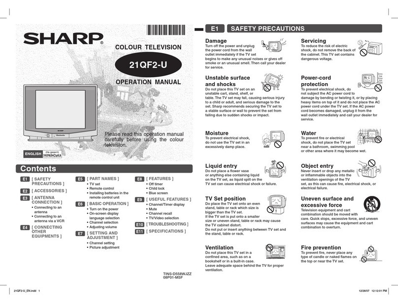 Sharp 21QF2-U User manual Sharp 21QF2-U User manual