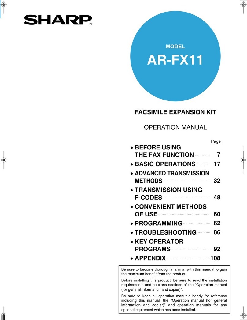 Sharp AR-FX11 User manual Sharp AR-FX11 User manual