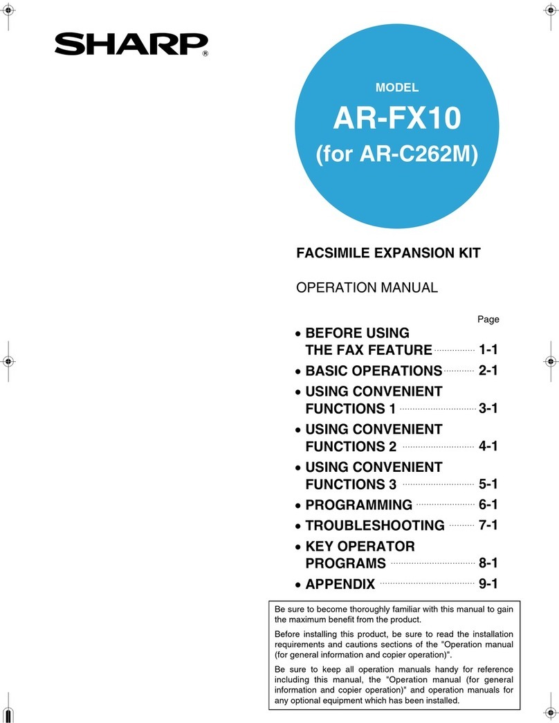Sharp AR-FX10 User manual