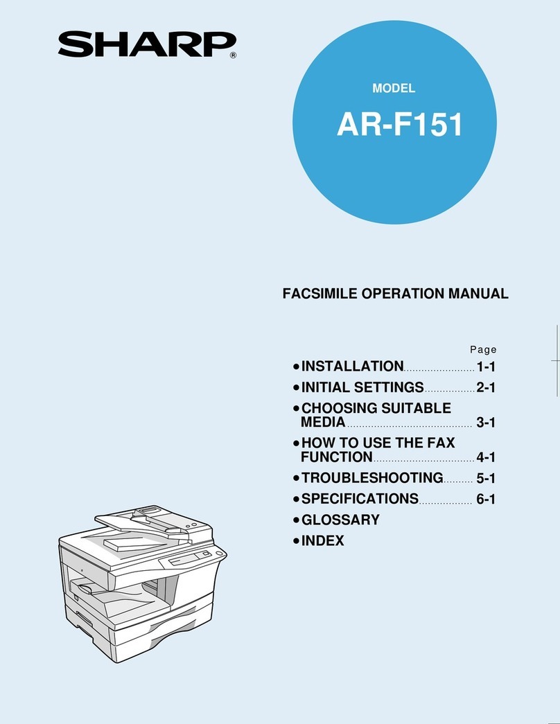 Sharp AR-F151 Facsimile operation manual