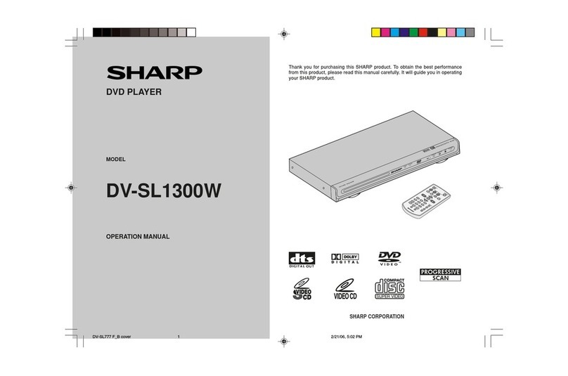 Sharp DV-SL1300W Operation manual