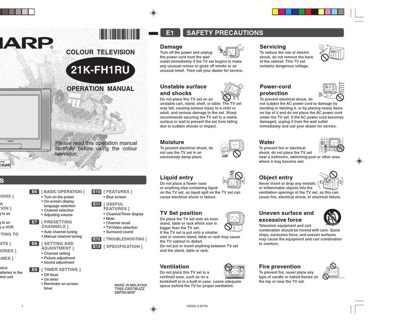 Sharp 21K-FH1RU User manual Sharp 21K-FH1RU User manual
