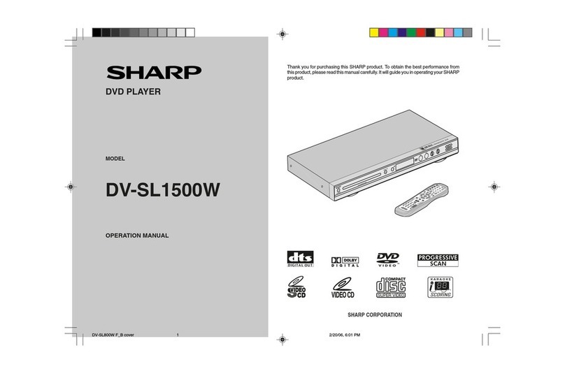 Sharp DV-SL1500W Operation manual