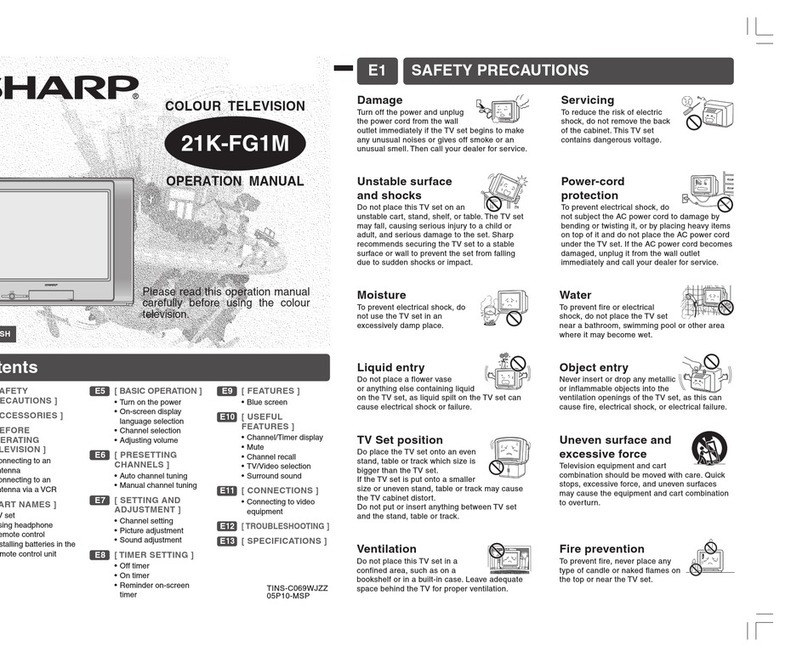 Sharp 21K-FG1M Operation manual