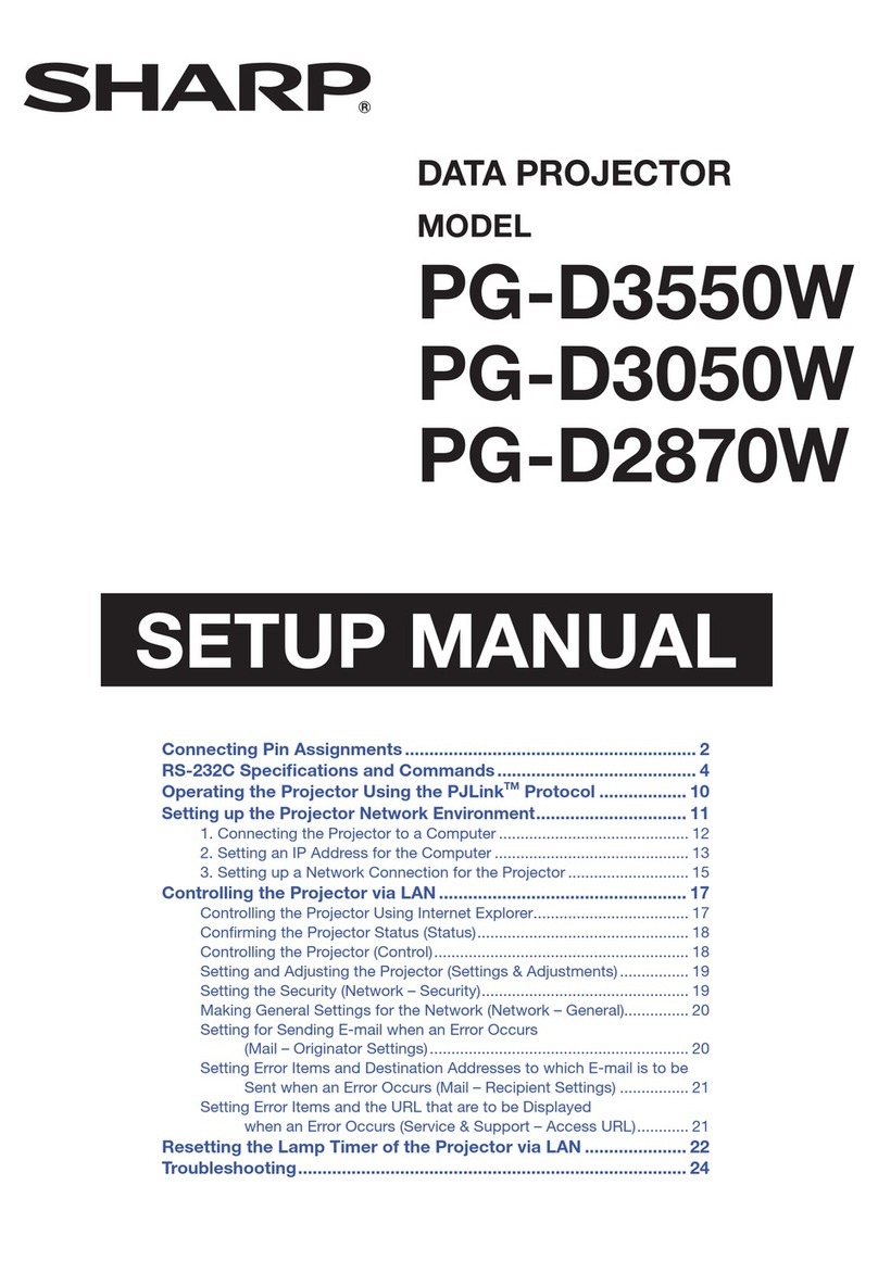 Sharp Notevision PG-D2870W User guide