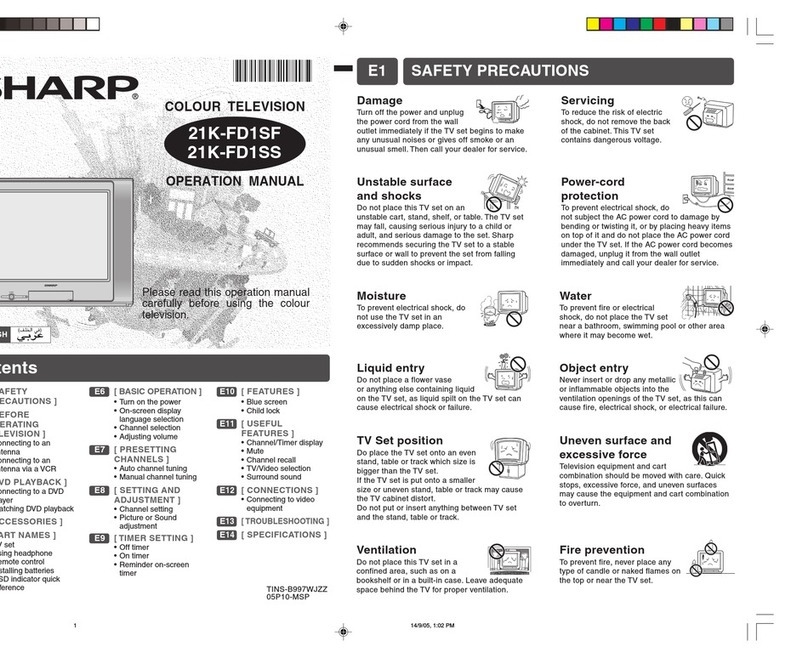 Sharp 21K-FD1SF User manual