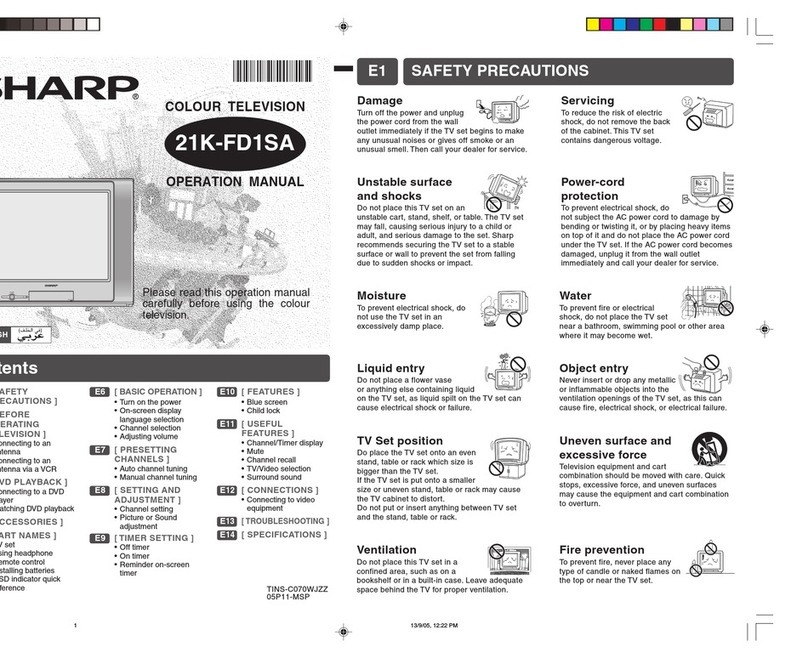 Sharp 21K-FD1SA User manual