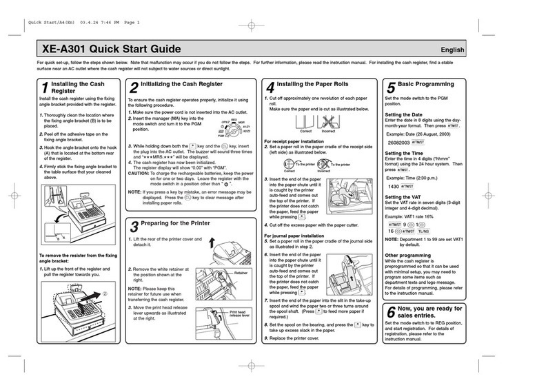 Sharp XE-A301 User manual