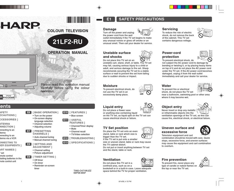 Sharp 21LF2-RU User manual