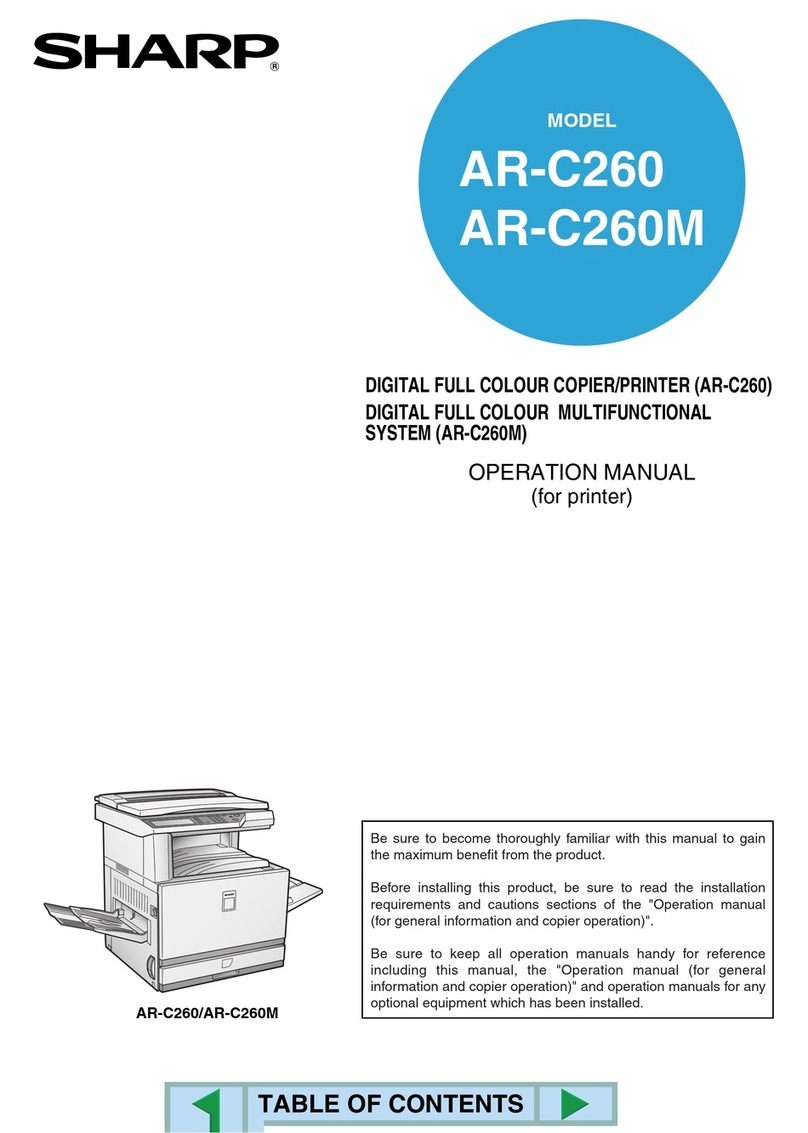Sharp AR-C260 User manual