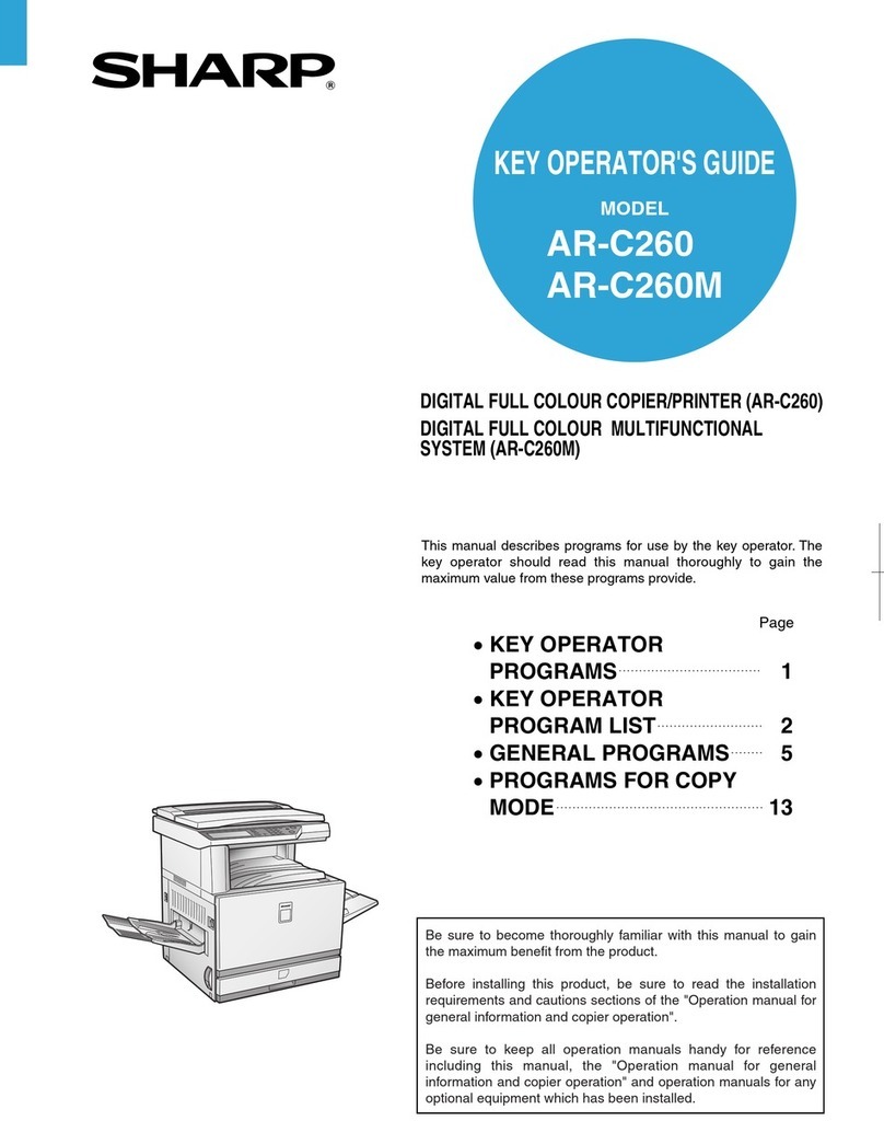 Sharp AR-C260 User manual Sharp AR-C260 User manual