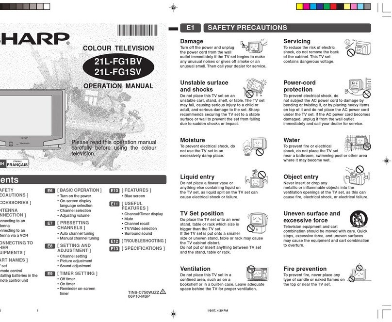 Sharp 21L-FG1BV User manual
