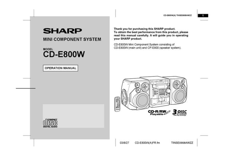 Sharp CD-E800W User manual Sharp CD-E800W User manual