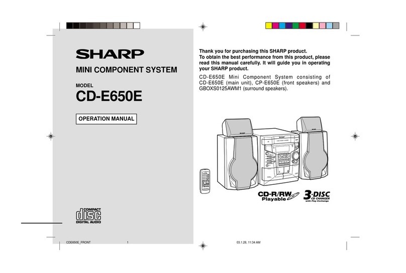 Sharp CD-E650E User manual Sharp CD-E650E User manual
