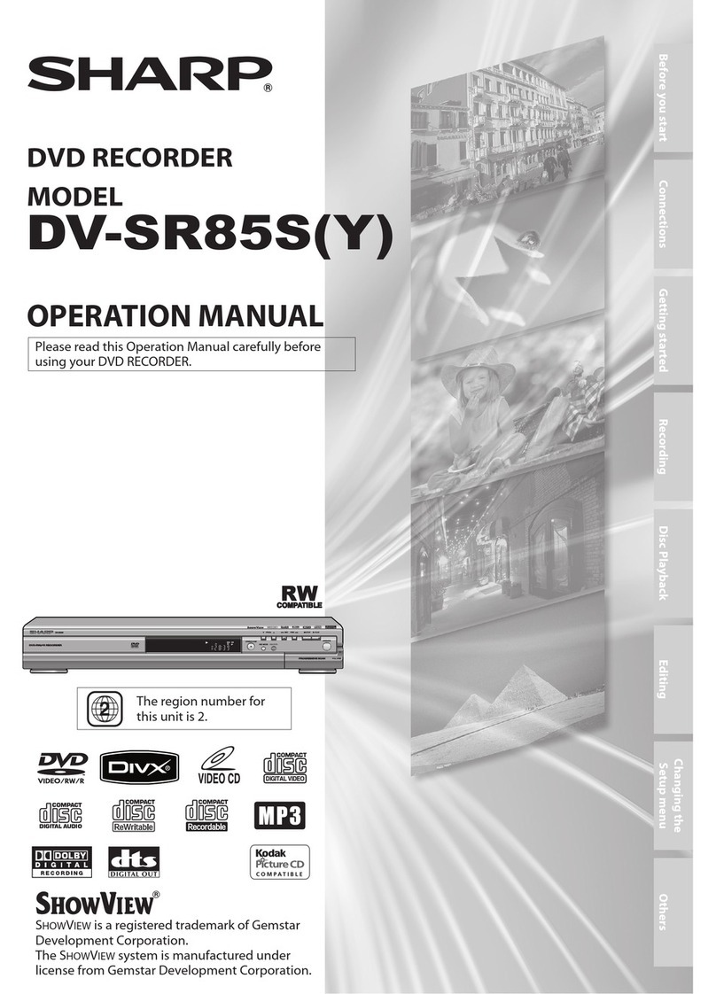 Sharp DV-SR85S(Y) User manual