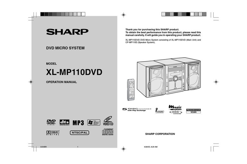 Sharp XL-MP110DVD User manual