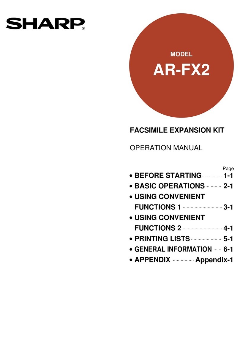 Sharp AR-FX2 User manual