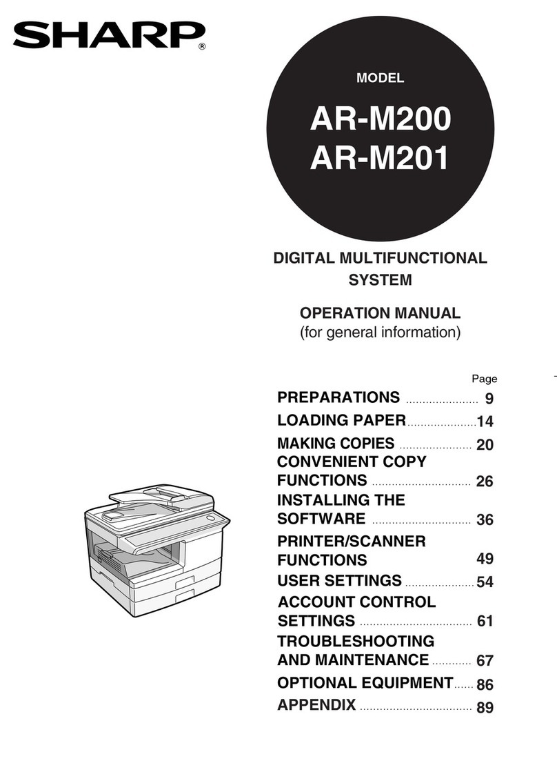 Sharp AR-M200 User manual Sharp AR-M200 User manual