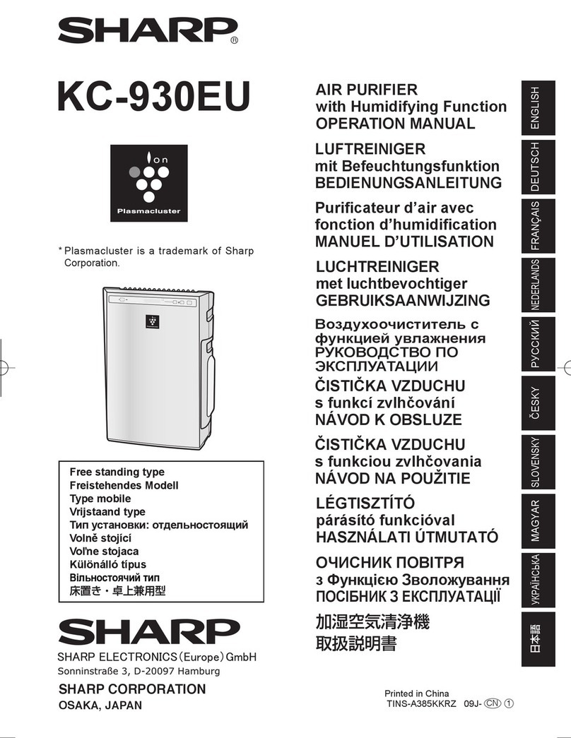 Sharp Plasmacluster KC-930EU User manual