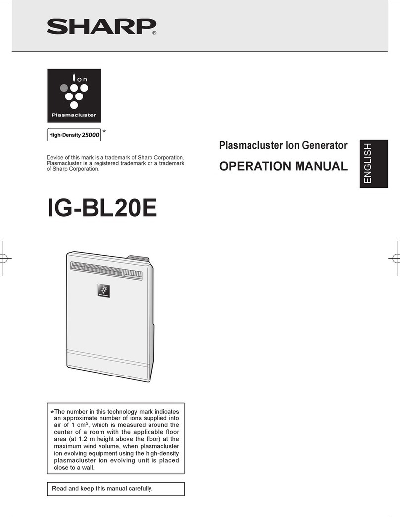 Sharp Plasmacluster IG-BL20E User manual
