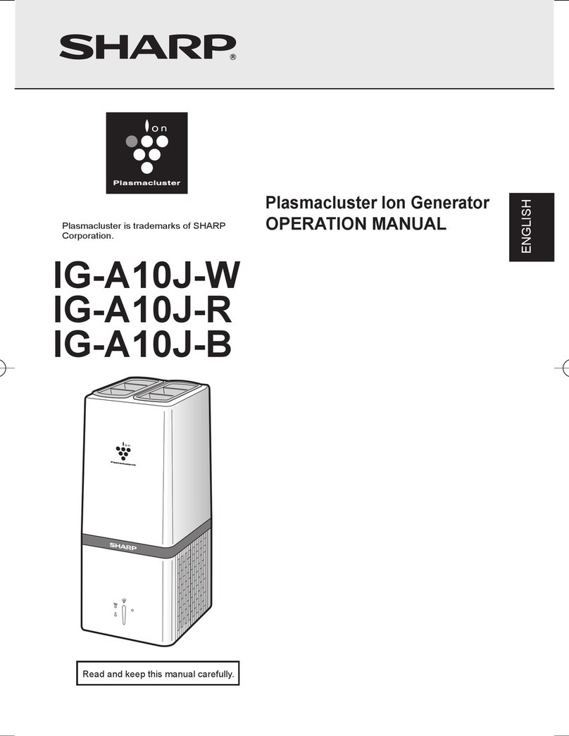 Sharp Plasmacluster IG-A10J-B User manual