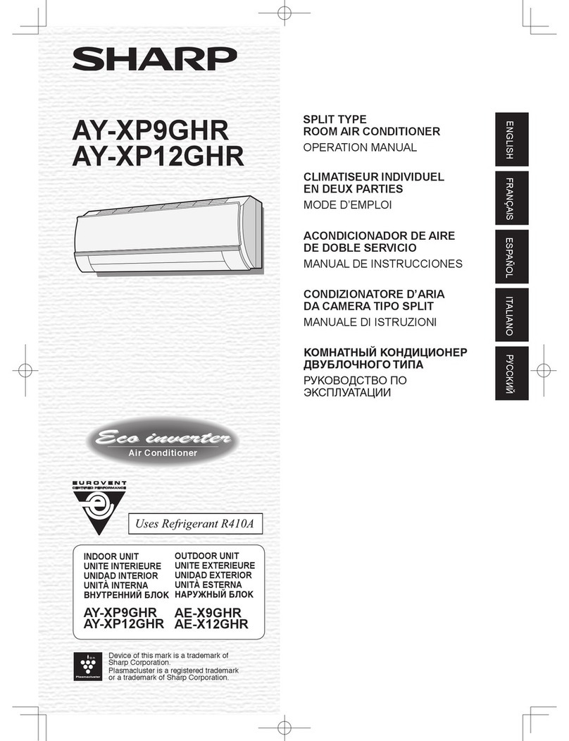 Sharp AY-XP12GHR User manual