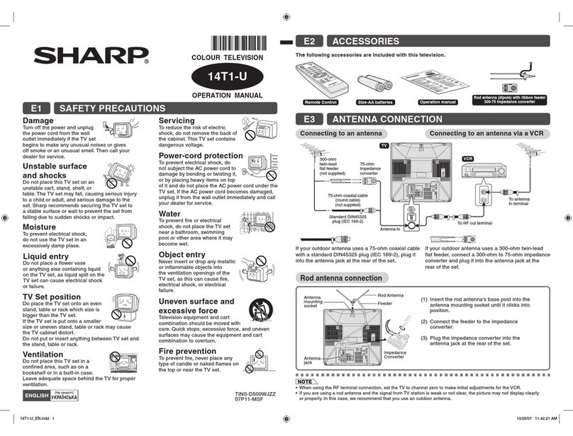 Sharp 14T1-U User manual