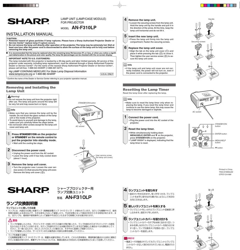 Sharp AN-F310LP User manual