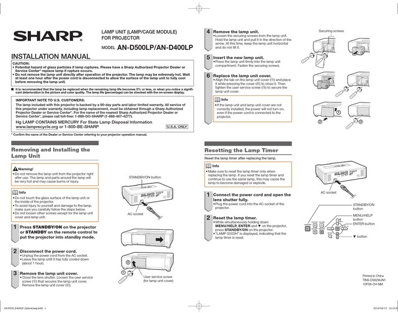 Sharp AN-D400LP User manual