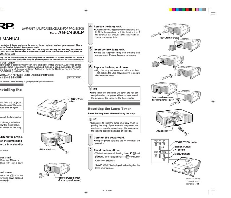 Sharp AN-C430LP User manual