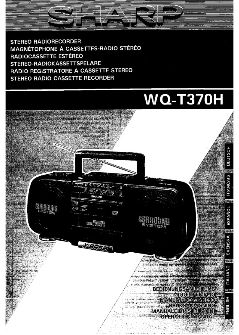 Sharp WQ-T370H User manual