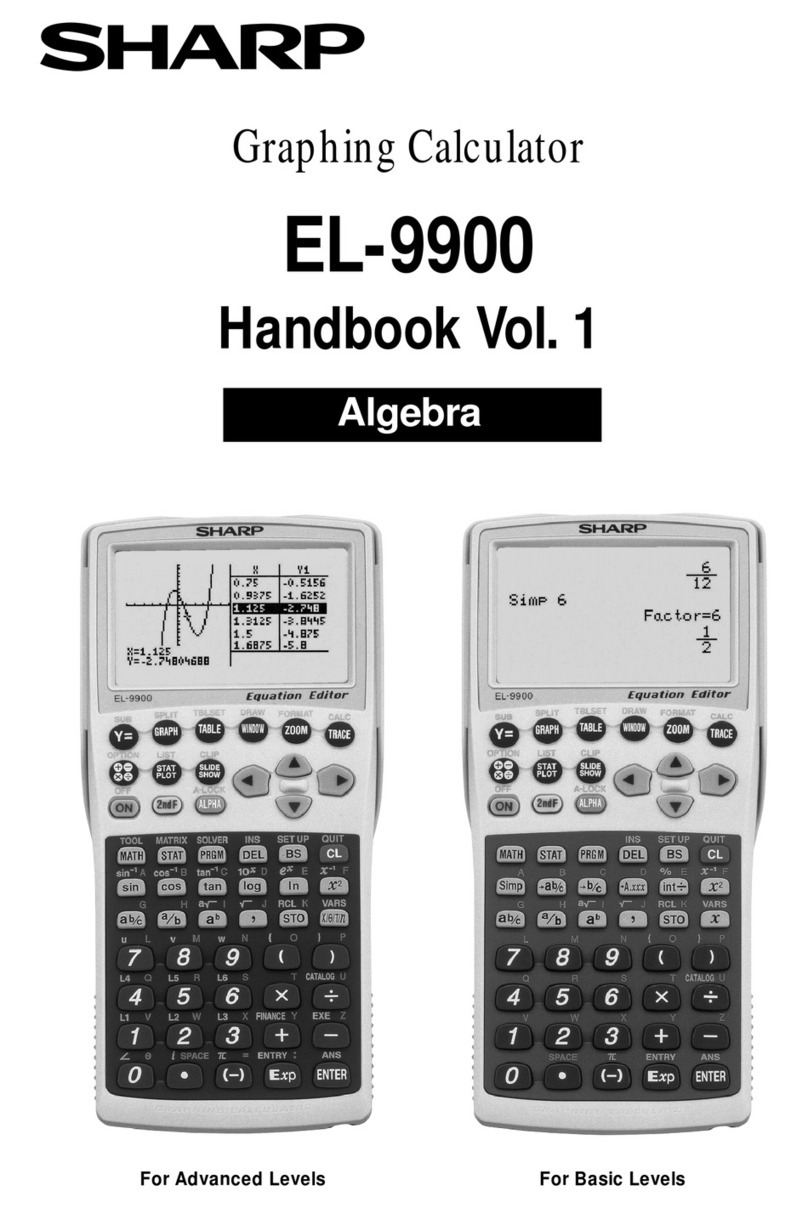 Sharp EL-9900 User manual