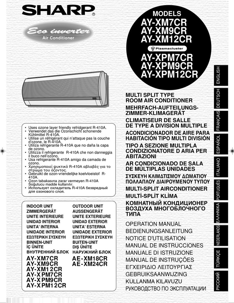 Sharp AY-XM12CR User manual