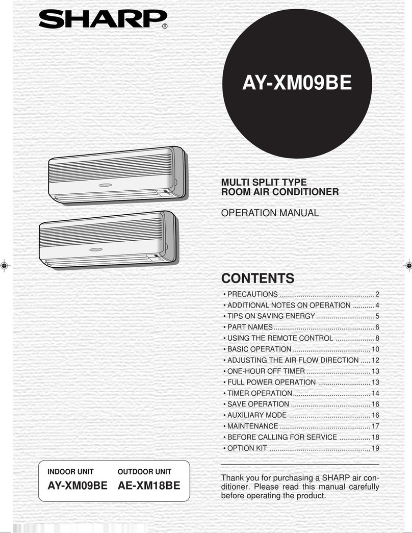 Sharp AY-XM09BE User manual
