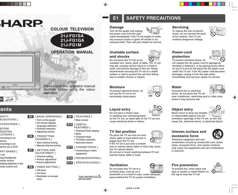 Sharp 21J-FG1GA User manual