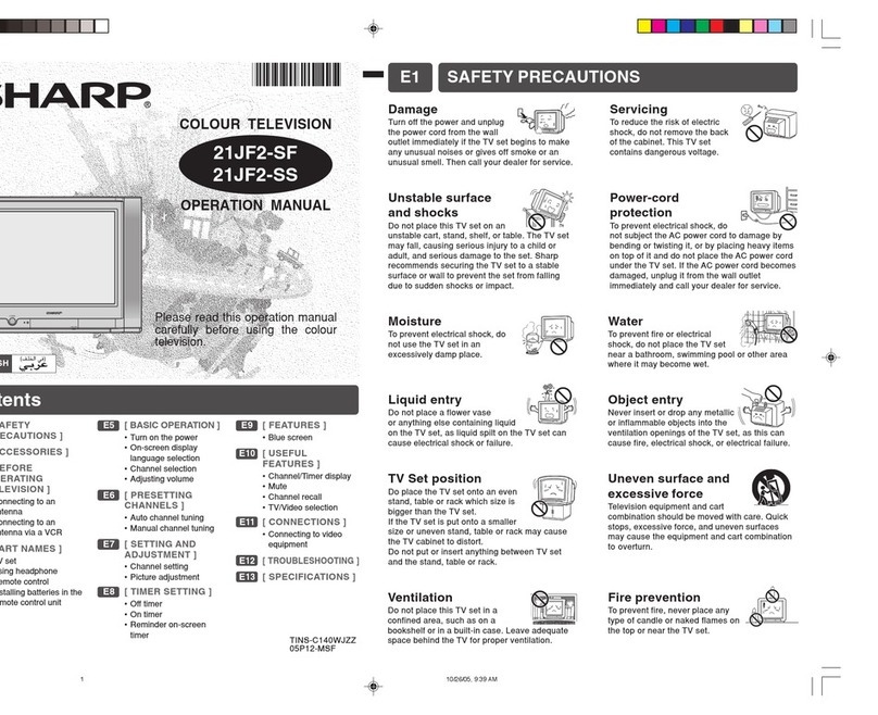 Sharp 21JF2-SF User manual