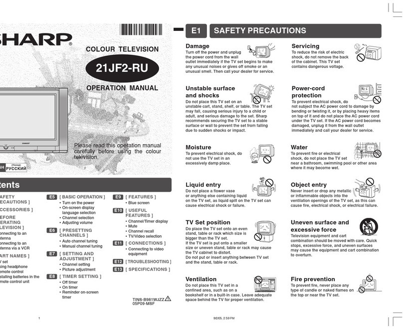 Sharp 21JF2-RU User manual