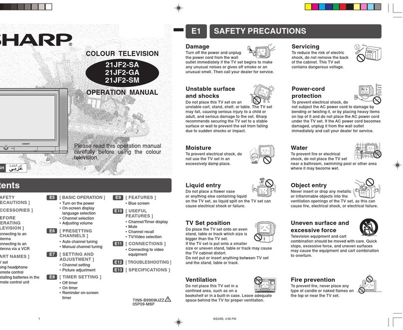 Sharp 21JF2-GA User manual Sharp 21JF2-GA User manual