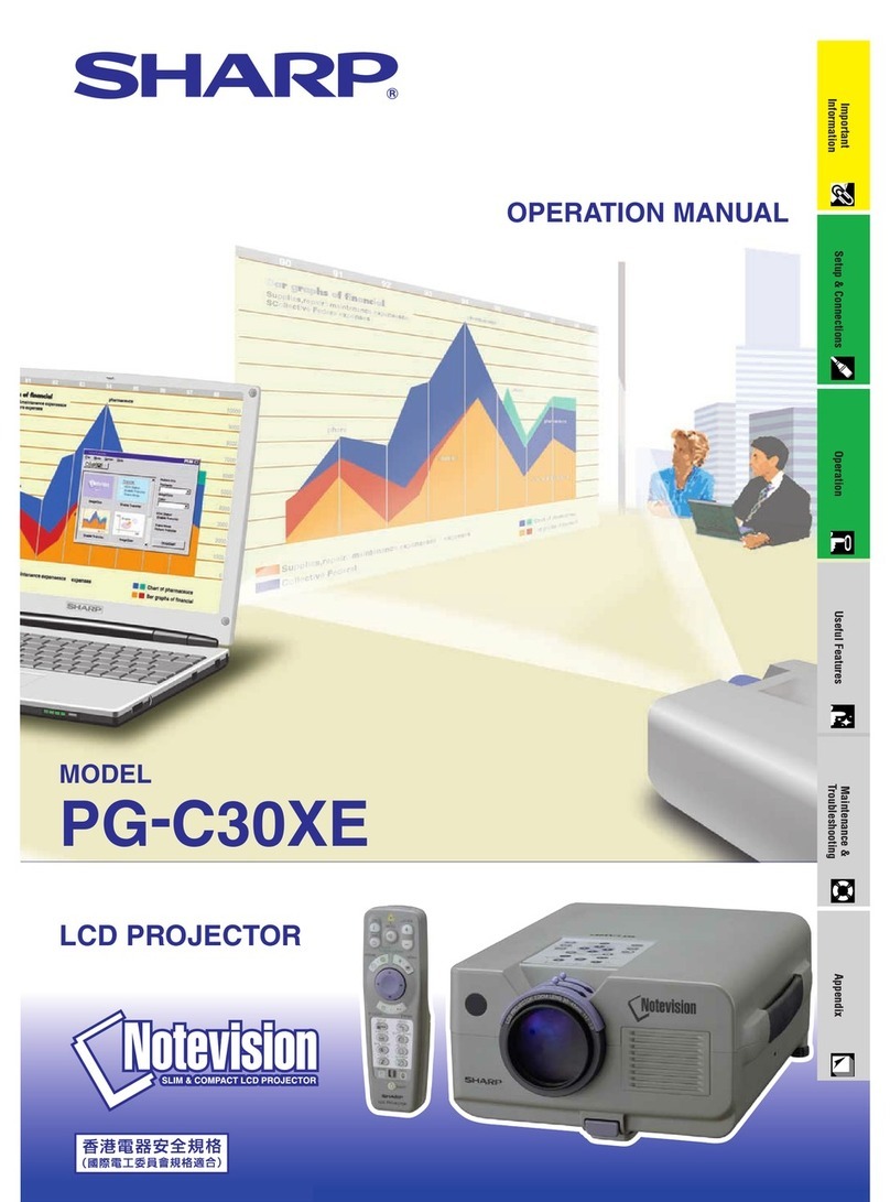 Sharp PG-C30XE - Notevision XGA LCD Projector User manual