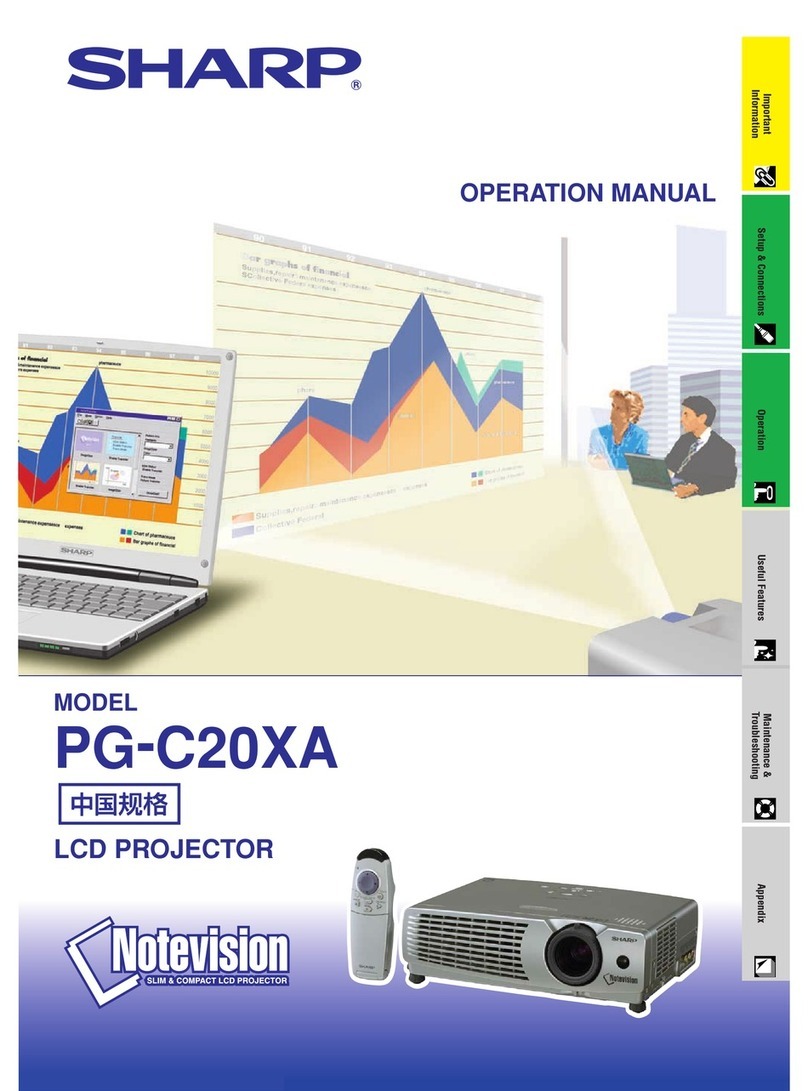 Sharp Notevision PG-C20XA User manual