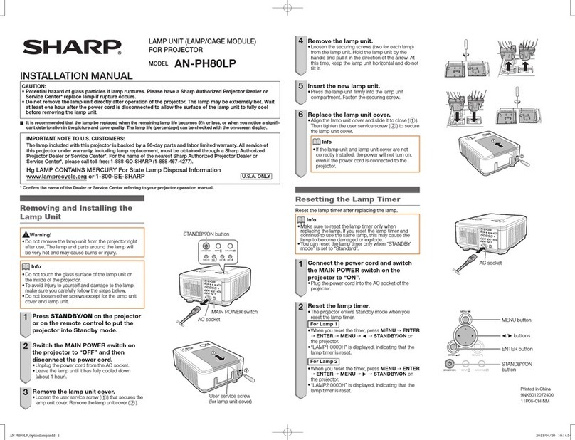 Sharp AN-PH80LP installation manual