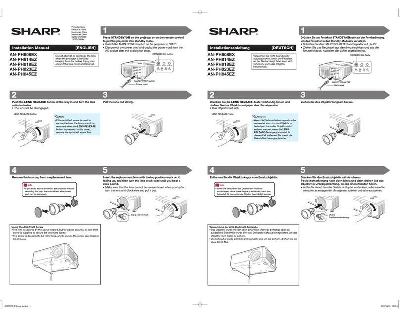 Sharp AN-PH808EX User manual