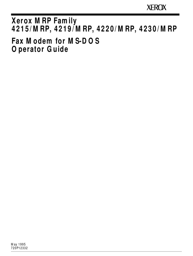 Xerox Fax Modem 4219/MRP Operator's guide
