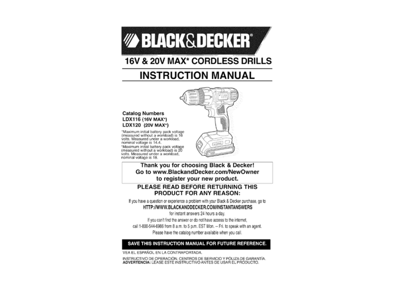 Black & Decker LDX116 User manual