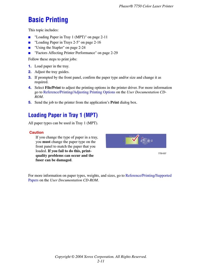 Xerox Phaser 7750 User manual