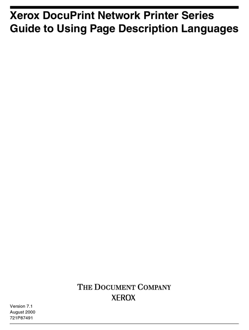 Xerox DocuPrint Network Printer Series Guide User manual