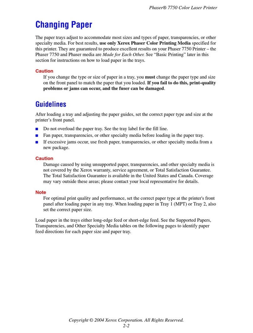 Xerox Phaser 7750 User manual